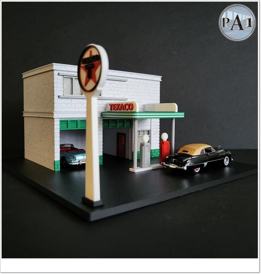 Hot Wheels Diorama - Back to the Future Texaco Station. Best Price