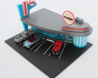 Hot Wheels Display - Drive-in Diner
