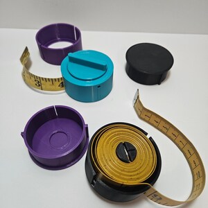 Easy Wrap Tape Measure Holder. spool style. fun colors. lightweight and strong image 2