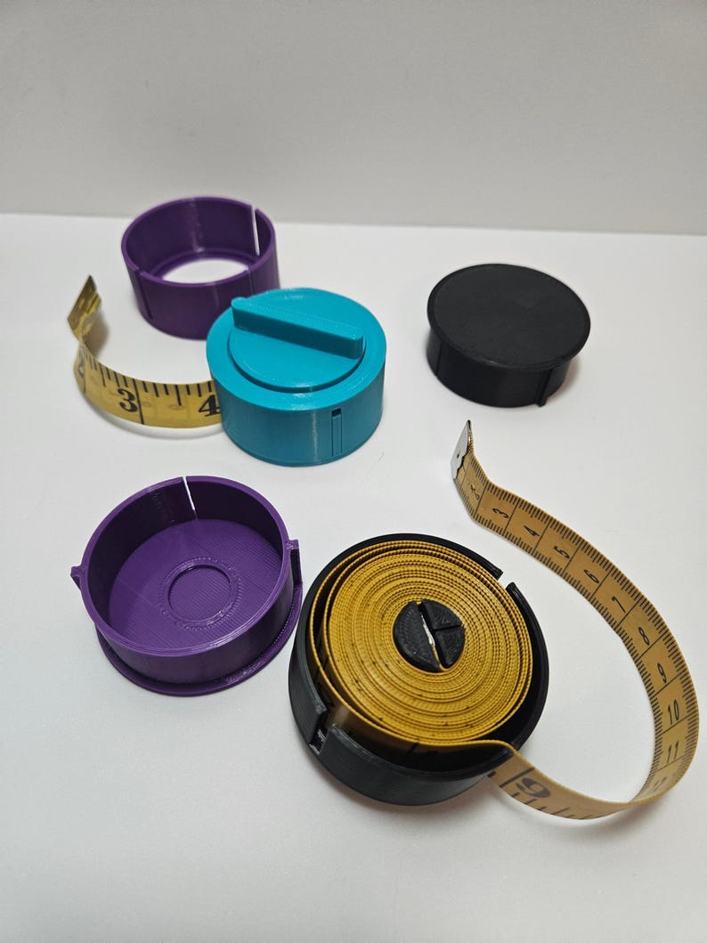 Easy Wrap Tape Measure Holder. spool style. fun colors. lightweight and strong image 2