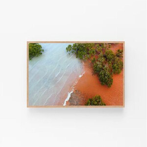 Aerial Coastal Australia Print | Broome Red Beach Digital Download | Outback Nature Wall Art | Landscape Photography | Printable Art