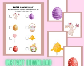 Easter Scavenger Hunt Activity, Easter Hunt, Children's Easter Activity, Springtime activity