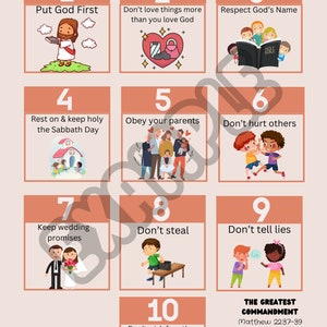 Children&#39;s Ten Commandments, The Ten Commandments Printable