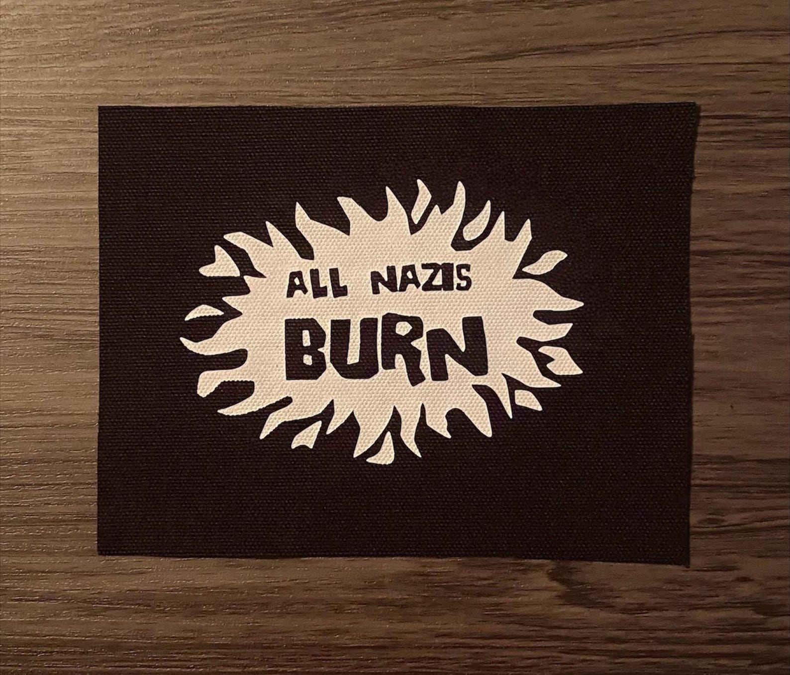 Anti Racism All Nazis Burn Punk Rock Patch - Etsy