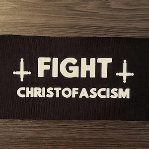 Fight Christofascism Punk Rock Patch - Anarchy Patches For Battle Vest/Jacket/Jeans