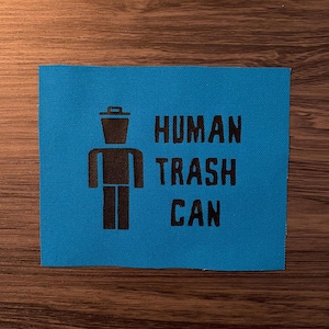 NOFX-Inspired Human Trash Can Patch: Black on Blue