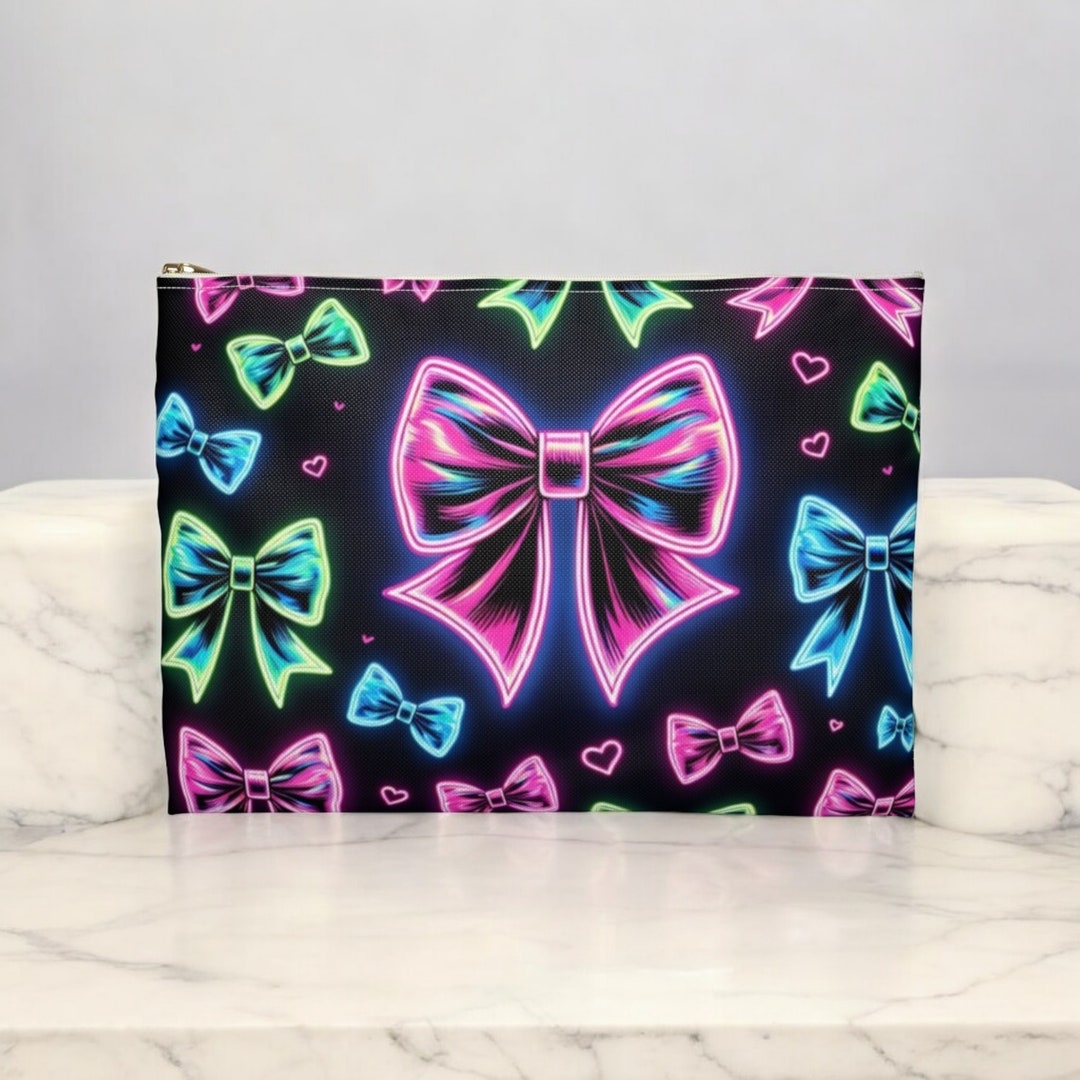 Coquette Bow Toiletry Bag Gift Idea for Her Gift Bow Makeup Bag Travel
