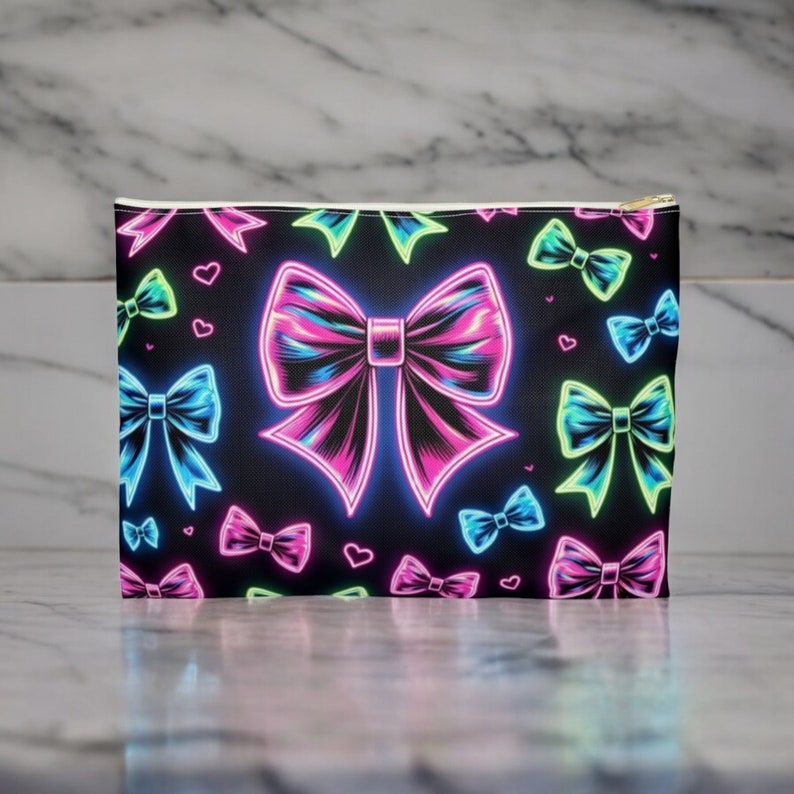 Coquette Bow Toiletry Bag Gift Idea for Her Gift Bow Makeup Bag Travel