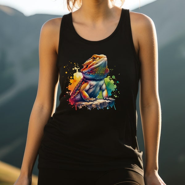 Bearded dragon graphic Jersey Tank gift idea for Bearded Dragon lover gift for her or him tank top graphic tank summer tank top gift