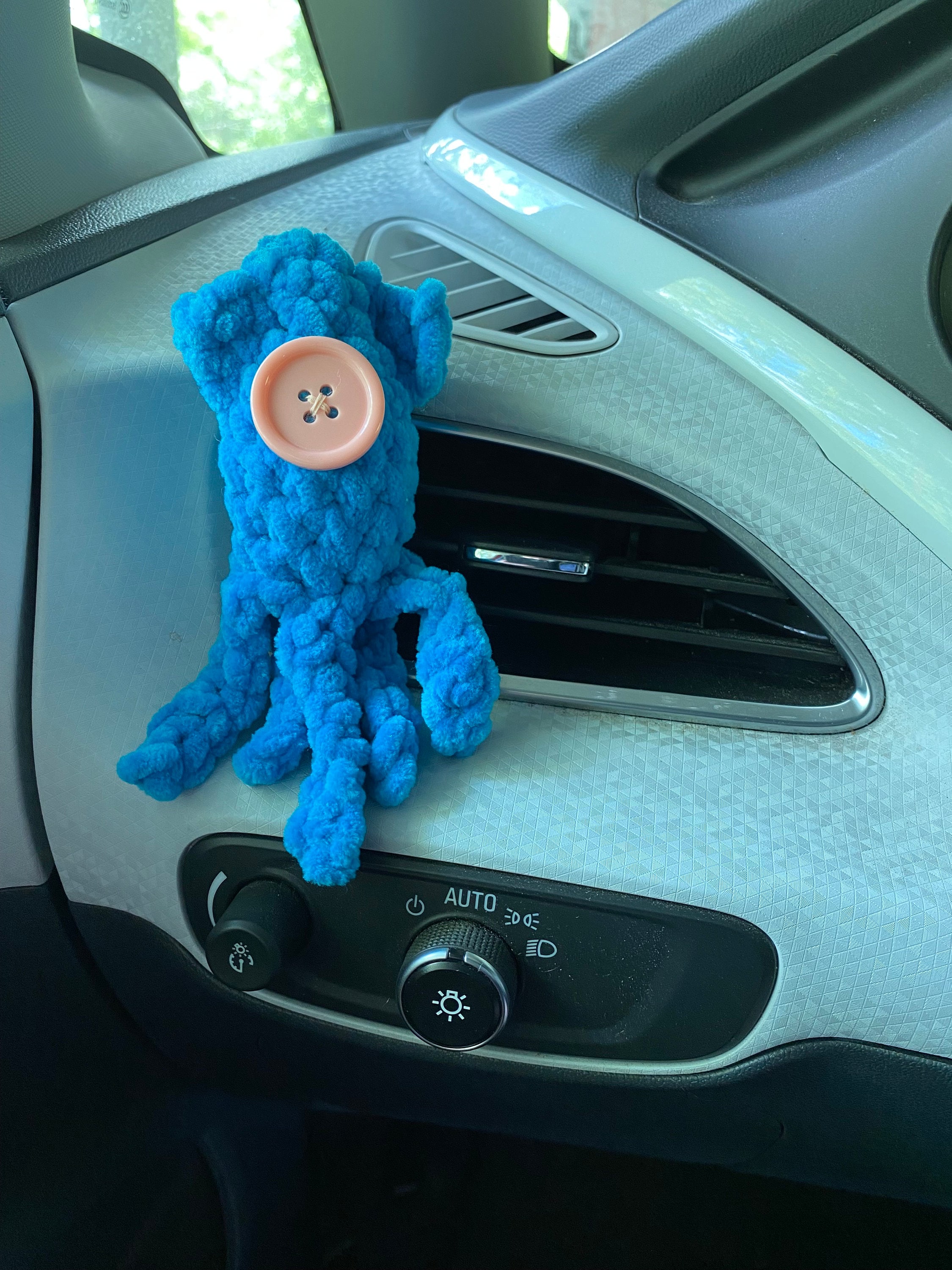 Crochet Plushie Button Eye Squid Car Buddy