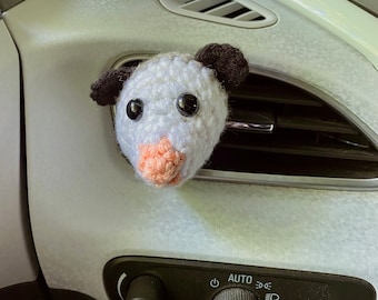Crochet Plushie Opossum Car Buddy