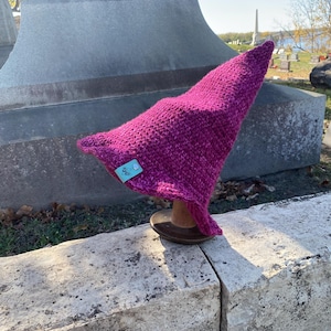 Crochet Witch Hat Magenta