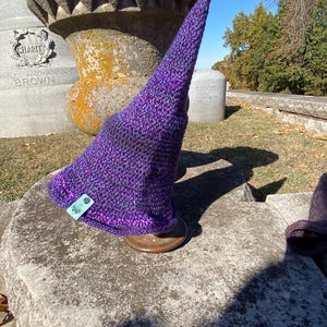 Crochet Witch Hat Purple
