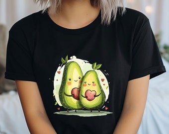 Cute Avocado Couple Shirt, Avocado Lover Shirt, Vegetarian Shirt, Avocado Gift Shirt For Avocado Lover, Food Lover Shirt For Valentines