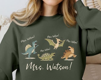 Personalized Dinosaur Teacher Shirt, Funny Teacher Dinosaur Shirt with Name, Teacher Dino Tee, Teacher Appreciation Gift, Back to School Tee