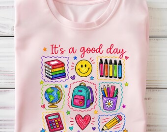 It's A Good Day For Learning Shirt, Cute Teacher Tee, Teacher Life Tshirt, Back to School Tee, Doodle Teacher Tee, Teacher Appreciation Gift