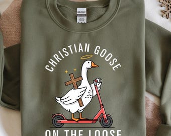 Funny Christian Goose Shirt, Bible Study Gift, Jesus Church Faith Tshirt, Religious Women Shirt, Goose Lover Shirt, Funny Faith Goose Tshirt