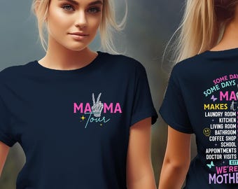 Motherhood Rock Skeleton Sweatshirt, Rocker Mom Gifts, Motherhood Tour Shirt, Retro Rock Concert Mama Shirt, Mothers Day Tee,Mama Sweatshirt
