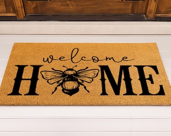 Bee Welcome Mat, Bee Door Mat, Home Door Mat, Bumble Bee Door Mat, Bee Outdoor Mat, Farmhouse Doormat, Funny Bee Welcome Mat, New House Gift