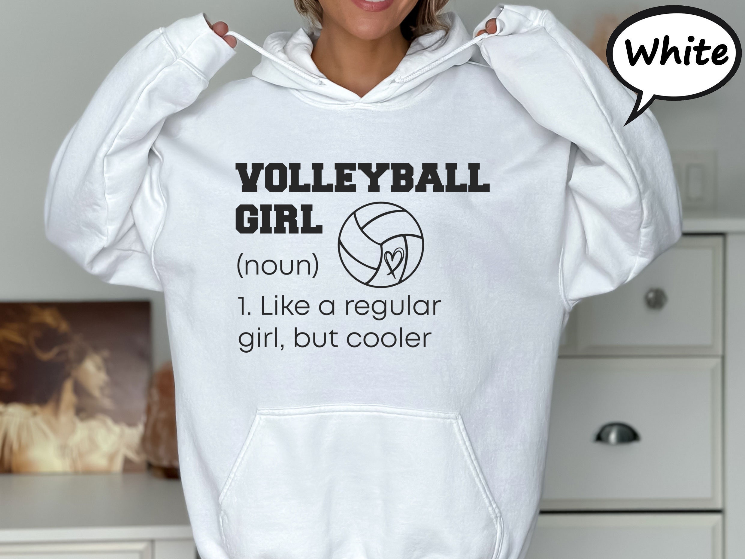 Volleyball Girl Hoodie, Volleyball Life Sweatshirt, Gift Hoodie for