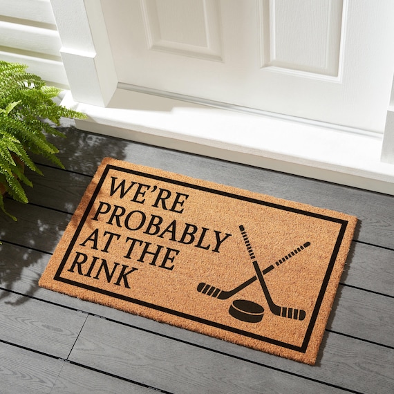 Hockey Door Mat, Hocky Gifts, Hockey Mom Gift, Hockey Welcome Mat, Hockey Mat, Gift For Hockey Player, Hockey Lover Mat, Hockey Family Gifts