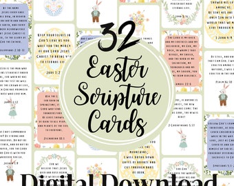 3x5 Spring Floral Scripture Prayer Card Set, Easter Theme Bible Verse Card, Christian memory verse notecard, daily prayer outreach gift card
