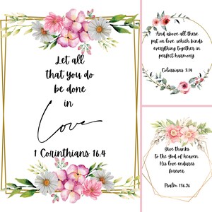 God's Love Scripture Prayer Card Set, Bible Verse Valentine Cards ...