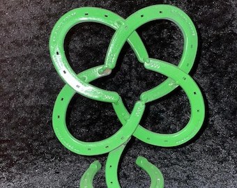 Lucky 4 Leaf Clover made from Iron Horseshoes