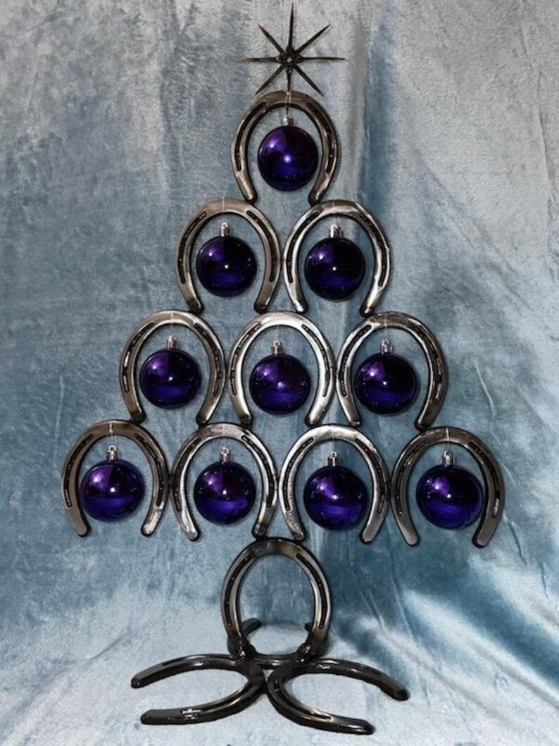 Silver Horseshoe Christmas Tree Etsy