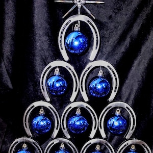Silver horseshoe Christmas tree