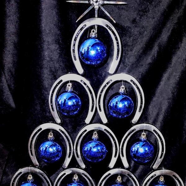 Silver horseshoe Christmas tree