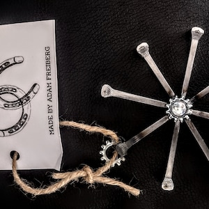 Snowflake Horseshoe Nail Ornament custom shipping available contact seller