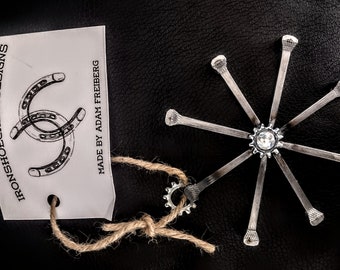 Portachiavi A Forma Di Cavallo Realizzato Con Chiodi A Ferro Di Cavallo, Ottimo Regalo Equestre - Italia - Foto 9