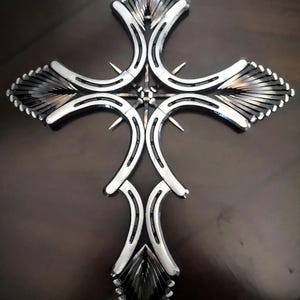 Gorgeous Large Horseshoe Cross with Horseshoe Nails-20inx15in