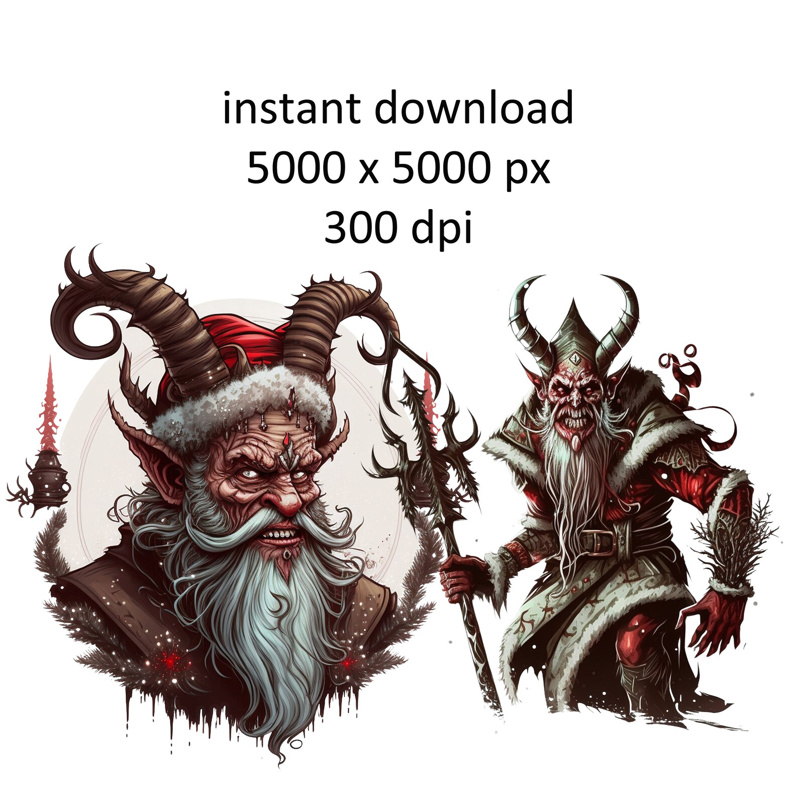 6 Faces of Krampus, Transparent PNG Clipart, Christmas Krampus Clipart ...