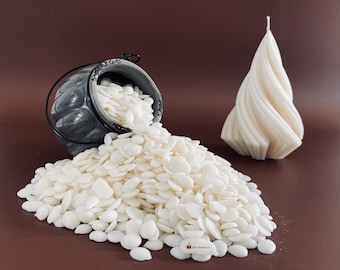 1 kg di cera di colza naturale in forma di pastiglie, versare e realizzare cera per candele di produzione tedesca