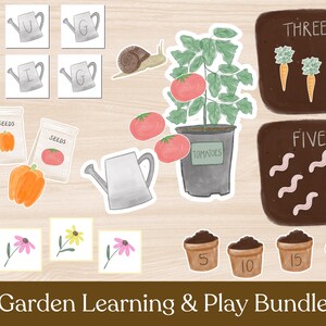 Garden Activity Printables: Homeschool Montessori Learning Bundle (PDF Download)