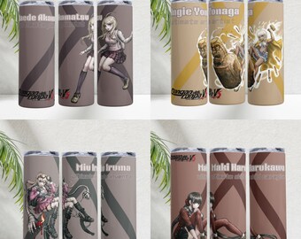 Gobelet Danganronpa 20 oz avec couvercle Merch sublimé, cadeau d'anniversaire manga, jeu d'anime, idée cadeau