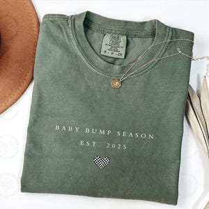 Pregnant Girl Summer Shirt, Pregnancy Reveal Tee, Baby Shower Gift, Comfort Colors Mama Shirt, Custom Mom Shirt, Mama Shirt, New Mom Gift