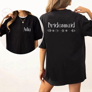 Comfort Colors® Personalized Bridesmaid Name Shirt, Brides Celestial Shirt, Maid of Honor Shirt, Team Bride Matching Outfit Gift