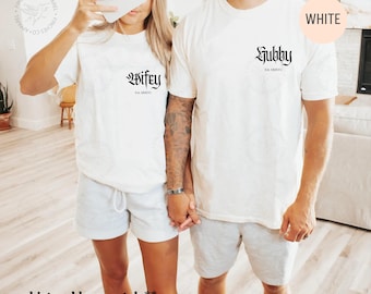 Personalized Custom Mr & Mrs T Shirts Unisex Honeymoon Shirts Matching Couples Mr and Mrs Shirts Just Married Shirt Wife and Hubby Shirt