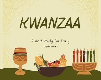 Unità di studio Kwanzaa, STEM, apprendimento Montessori, attività e fogli di lavoro