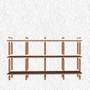 Handmade Beech Wood Media Console: Minimalist TV Stand Bookcase image 18