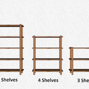 Custom Solid Beech Wood Bookcase: Modern Living Room Bookshelf - Etsy