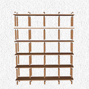 Handmade Beech Wood Bookshelf | Open Shelving Room Divider - Etsy