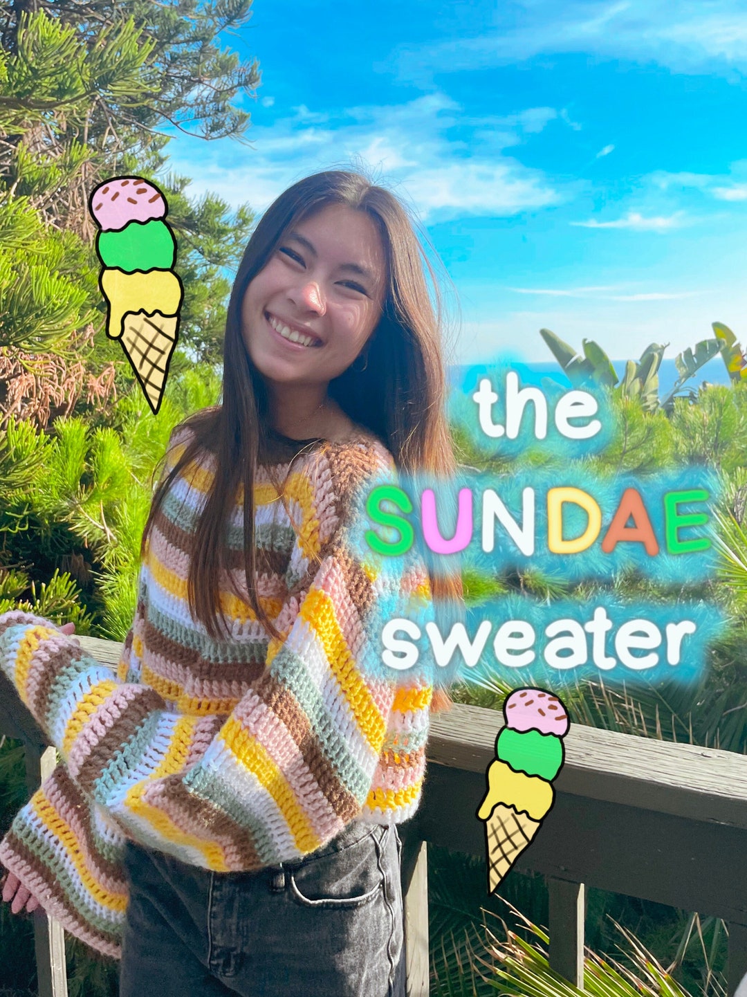 Long Sleeve Zip Bather Sundae Fun Day