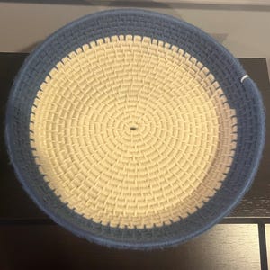 Handmade Coil Basket: Rope and Yarn Decorative Storage