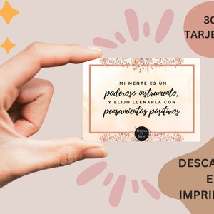 Afirmaciones Positivas para el Bienestar Mental | Salud Mental | Tarjetas de Afirmaciones para el Amor Propio | PDF Imprimible
