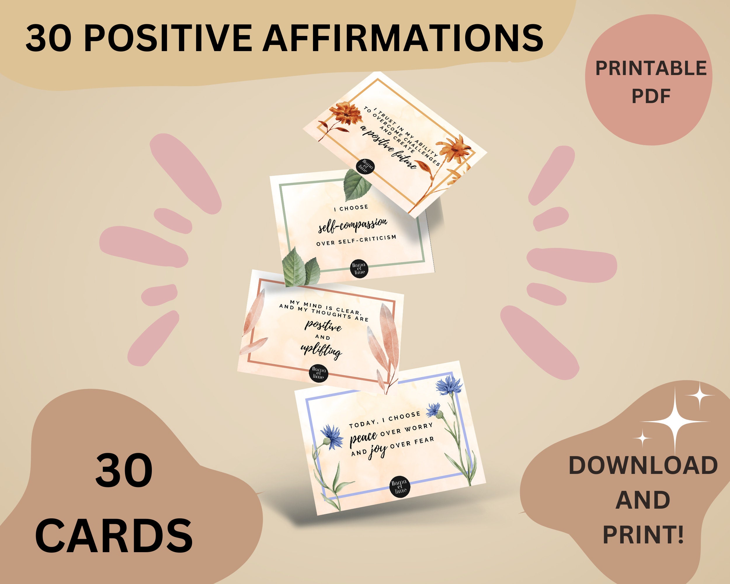 Affirmations Cards | Daily Affirmations | Mental Health | Printable ...