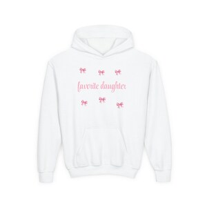 favorite daughter hoodie | preppy pink bows image 3